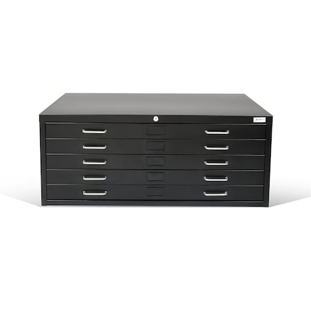 Adiroffice 5-Drawer Flat Large Document and Blueprint File Cabinet in Black ADIOF500-01-MK